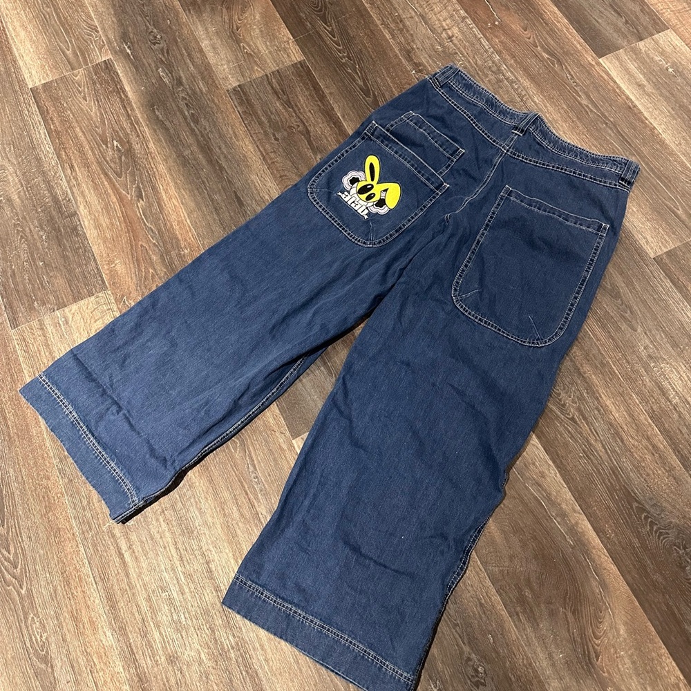 A.LAB men’s baggy fit, double pocket denim jeans with pocket patch